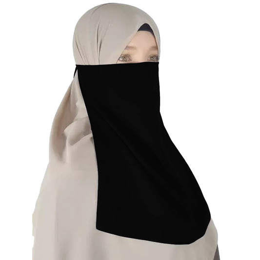 Half Niqab - Black