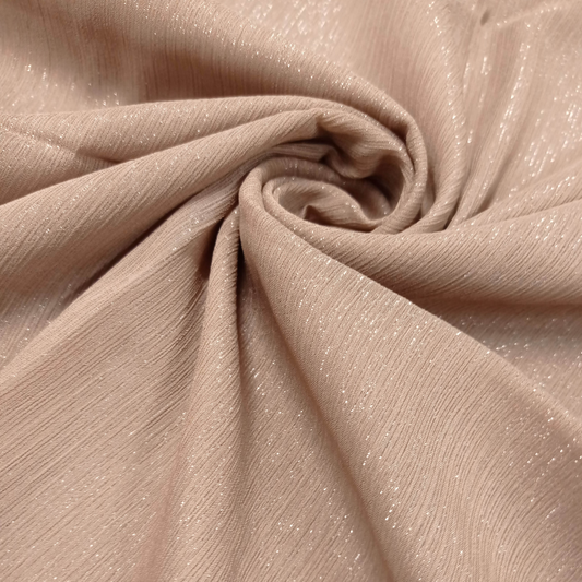 Crinkle Chiffon Zari Coated (Occasions Partner) - Brownie