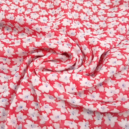 Georgette Printed Hijab - Strawberry