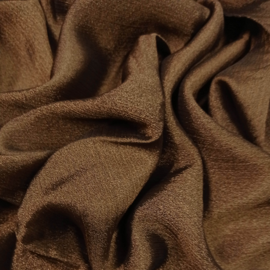 Crinkle Silk Luxe Hijabs – Chestnut Brown